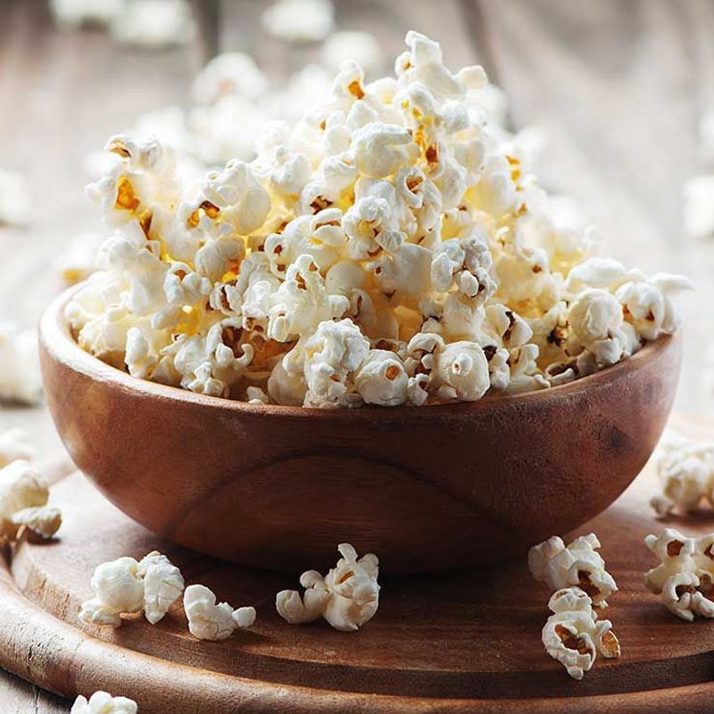 Air-popped popcorn is actually a great whole grain