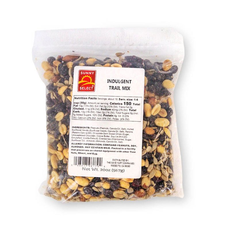 Packaged Trail Mixes with Chocolate and Yogurt-Coated Bits