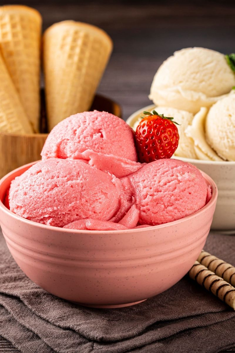 Strawberry Ice Cream with Fake Flavoring