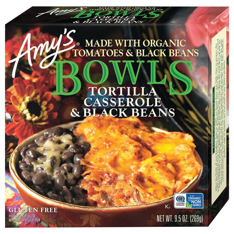 Amy’s Tortilla Casserole & Black Bean Bowl