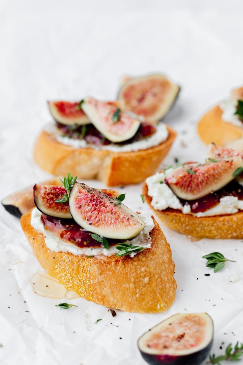 Goat Cheese + Fig Jam Crostini