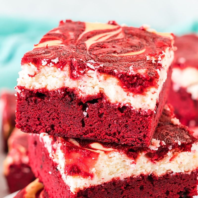 Red Velvet Cookie Pie with Cream Cheese Swirl