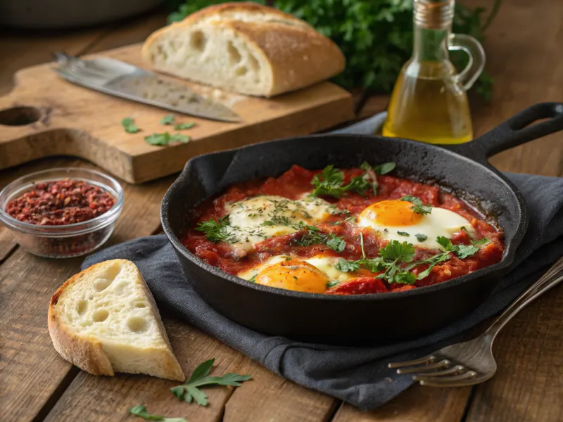 Baked Eggs in Tomato Sauce