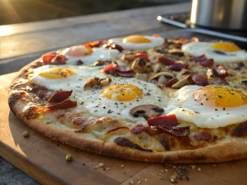 Breakfast Pizza with Eggs