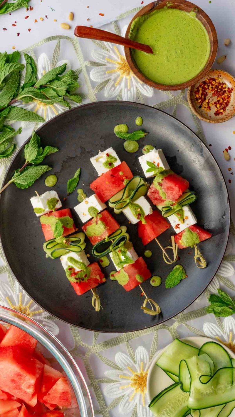Watermelon, Feta & Mint Bites