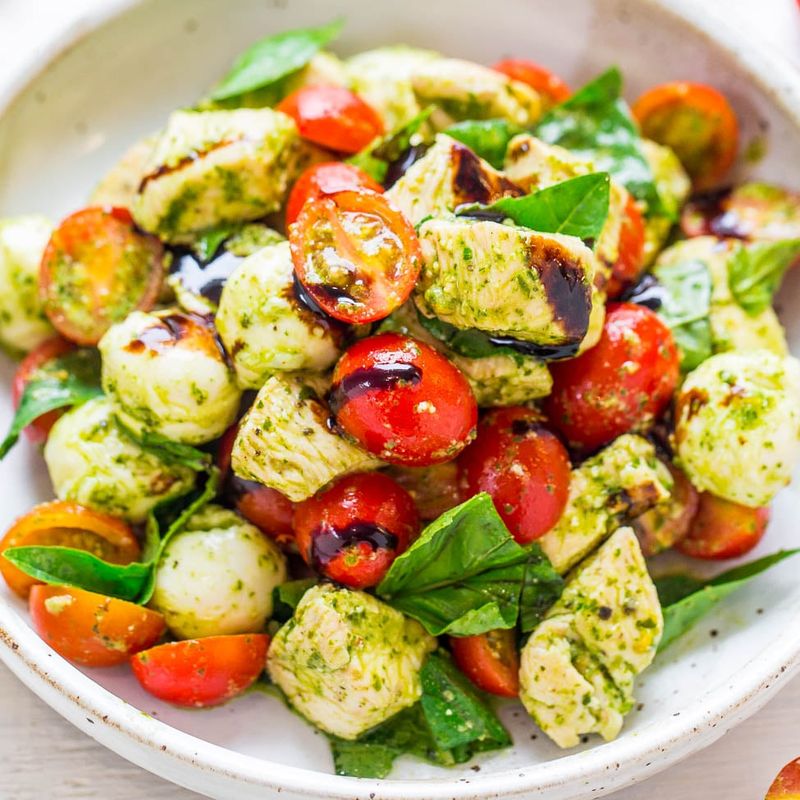 Caprese Salad with Pesto Chicken