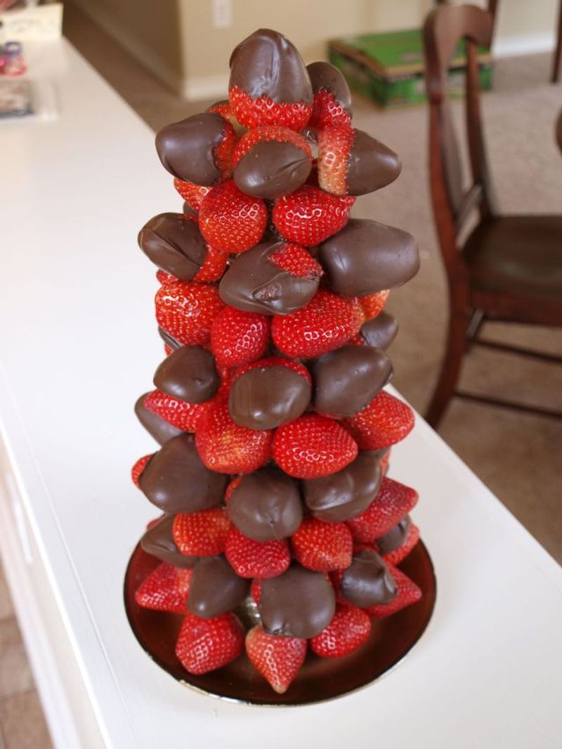 Chocolate-Dipped Fruit Towers