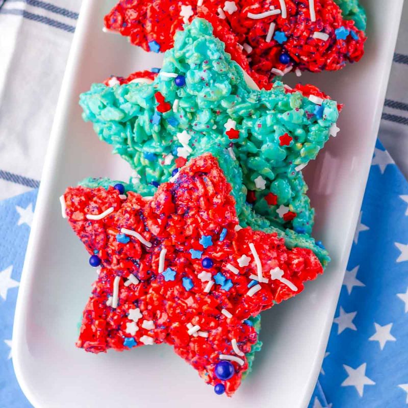 Star-Spangled Rice Krispies Treats