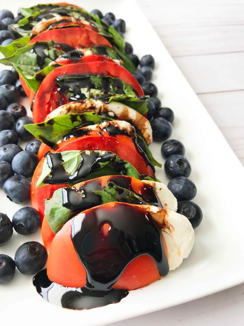 Caprese Salad with Blueberry Balsamic Glaze
