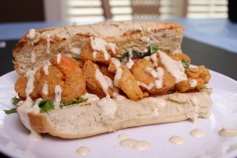 South Carolina – Shrimp and Egg Breakfast Po’boy with Remoulade Sauce