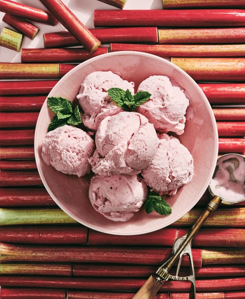 Rhubarb Ice Cream
