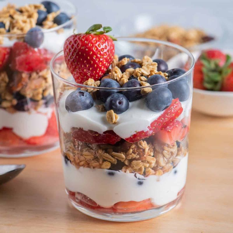 Yogurt Parfait with Granola & Berries
