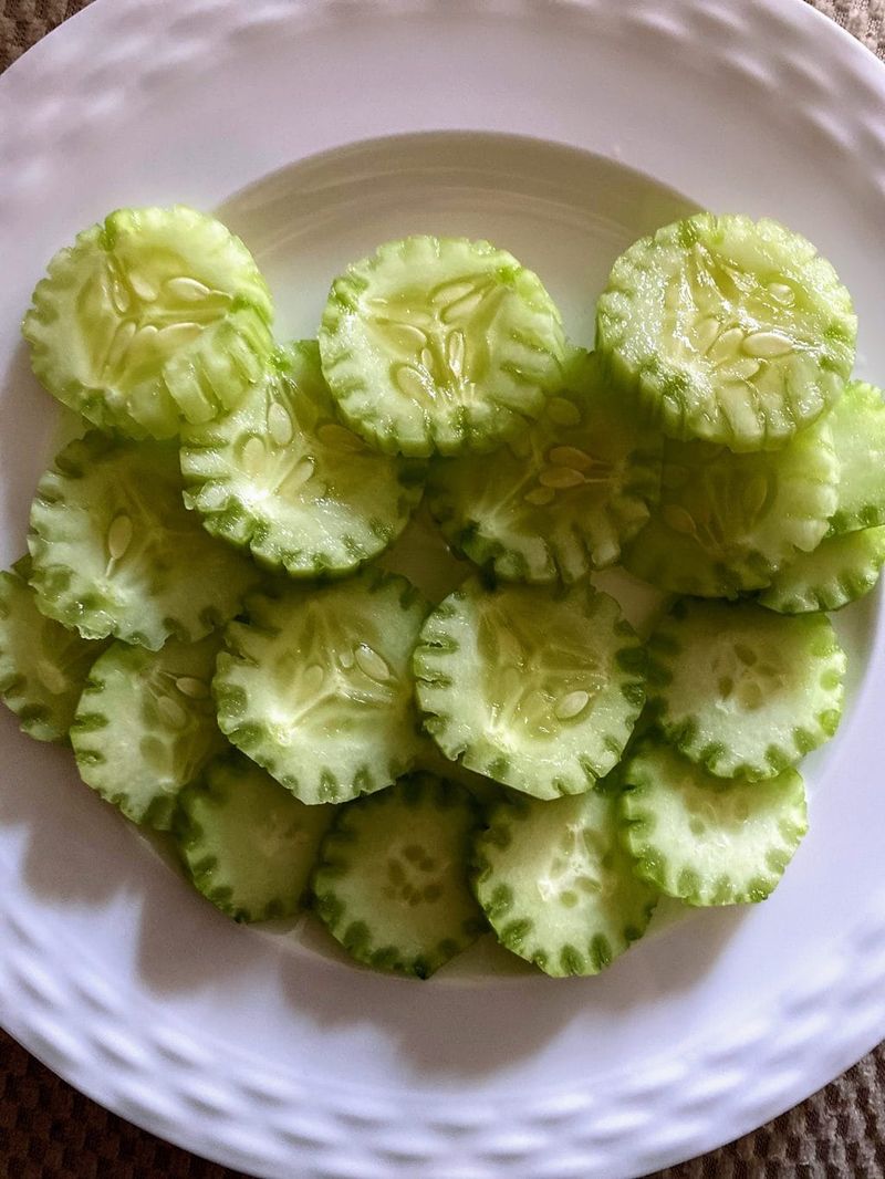 Cucumber Rounds (peeled and thin)