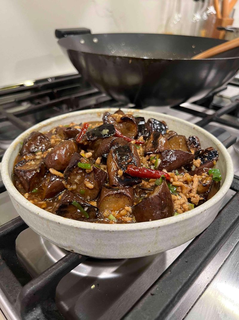 Eggplant Stir-Fry That’s Not Cooked Enough