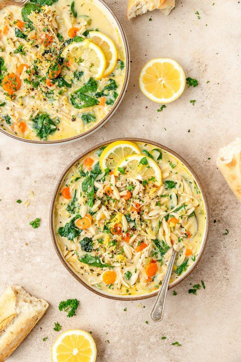 Herbed Chicken Orzo Soup