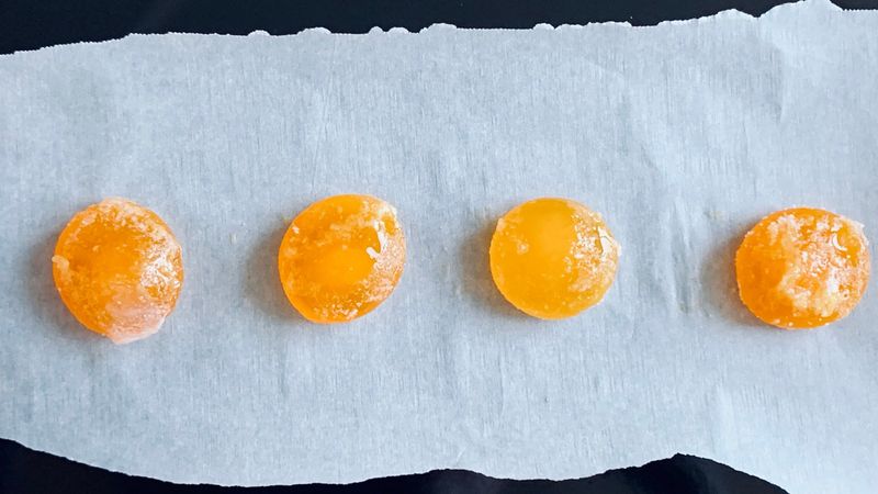 Egg Yolk “Bites” (Lightly Cooked)