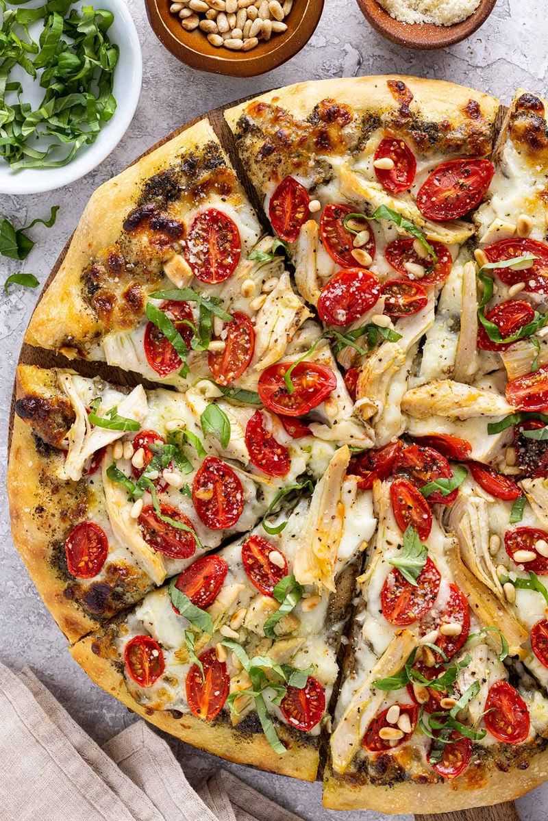 Pesto Chicken Pizza