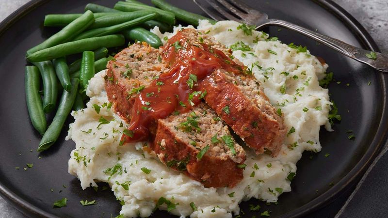 Meatloaf with Peas on the Side
