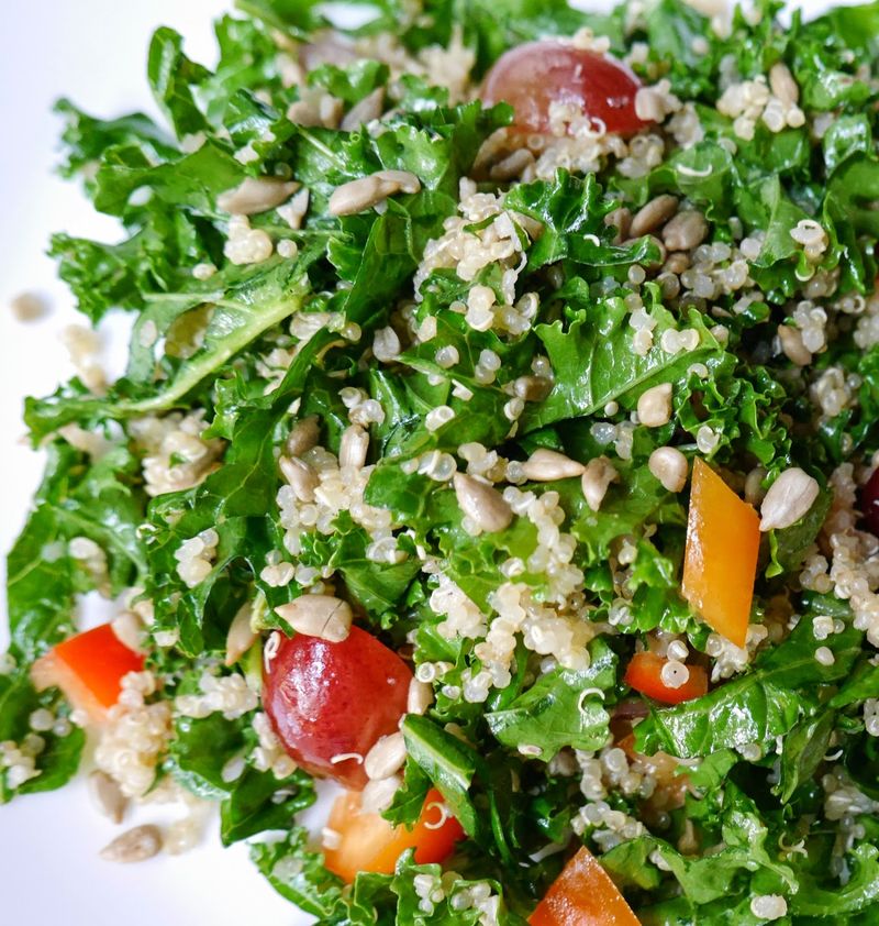 Quinoa, Kale & Red Grape Bowl