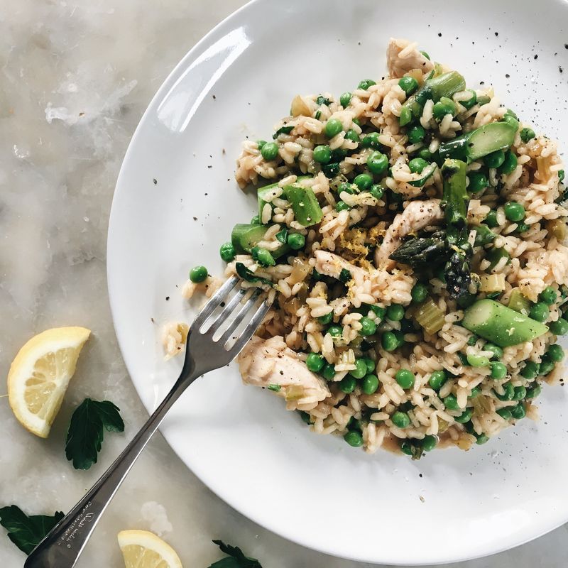 Chicken and Spring Pea Risotto
