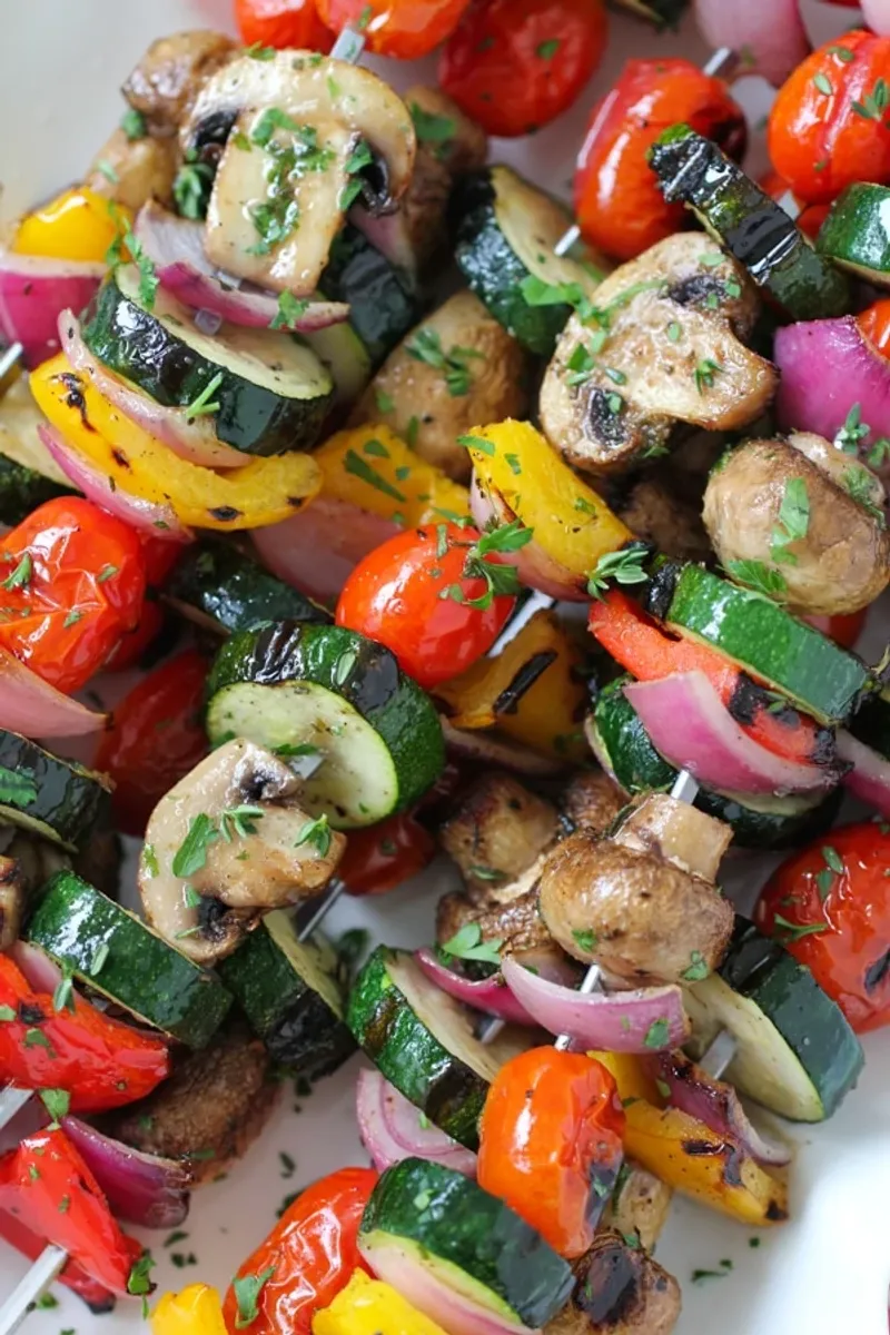 All-Veggie Kabobs with Zucchini and Mushrooms