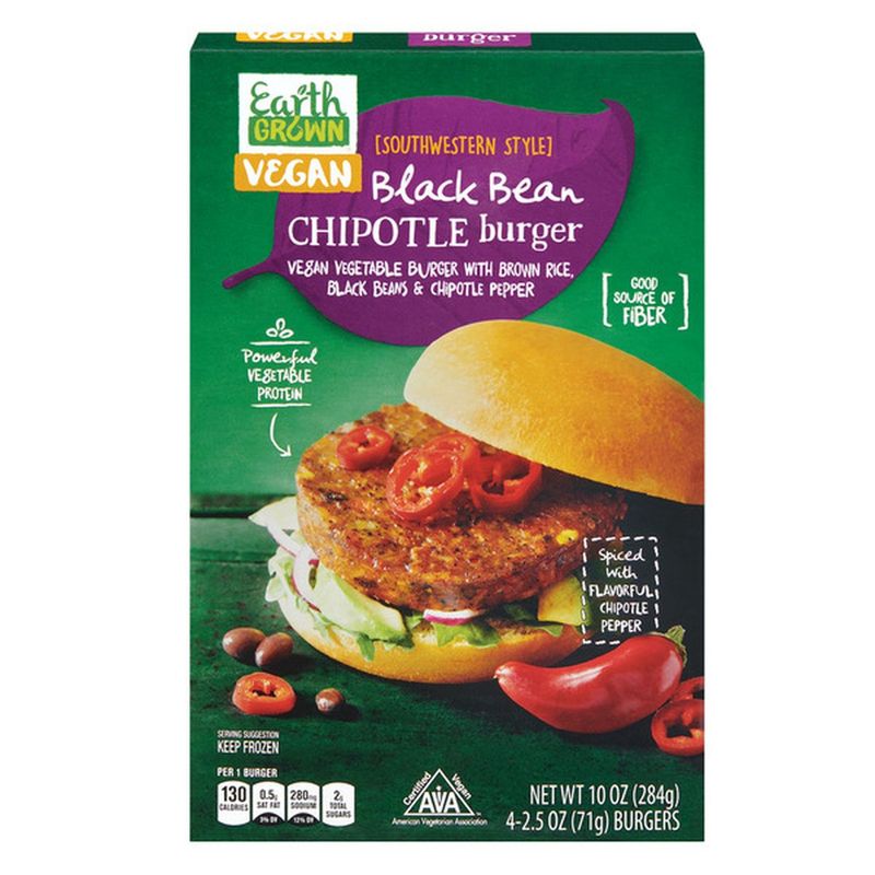Earth Grown Black Bean Chipotle Burgers