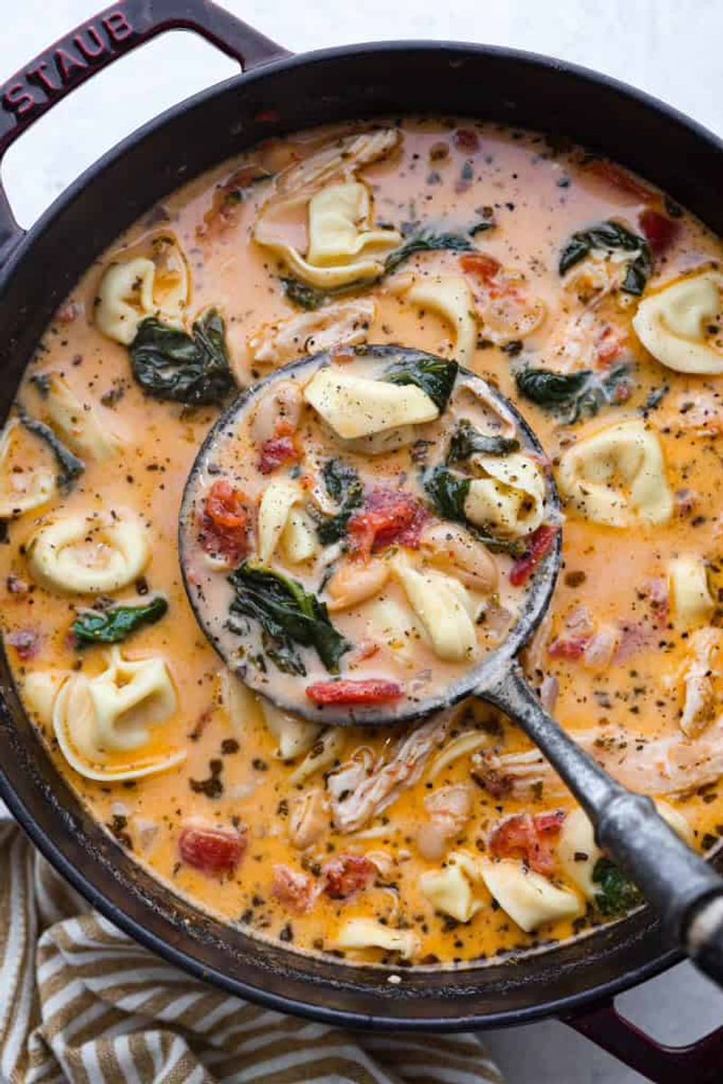Crockpot Tuscan Tortellini Soup