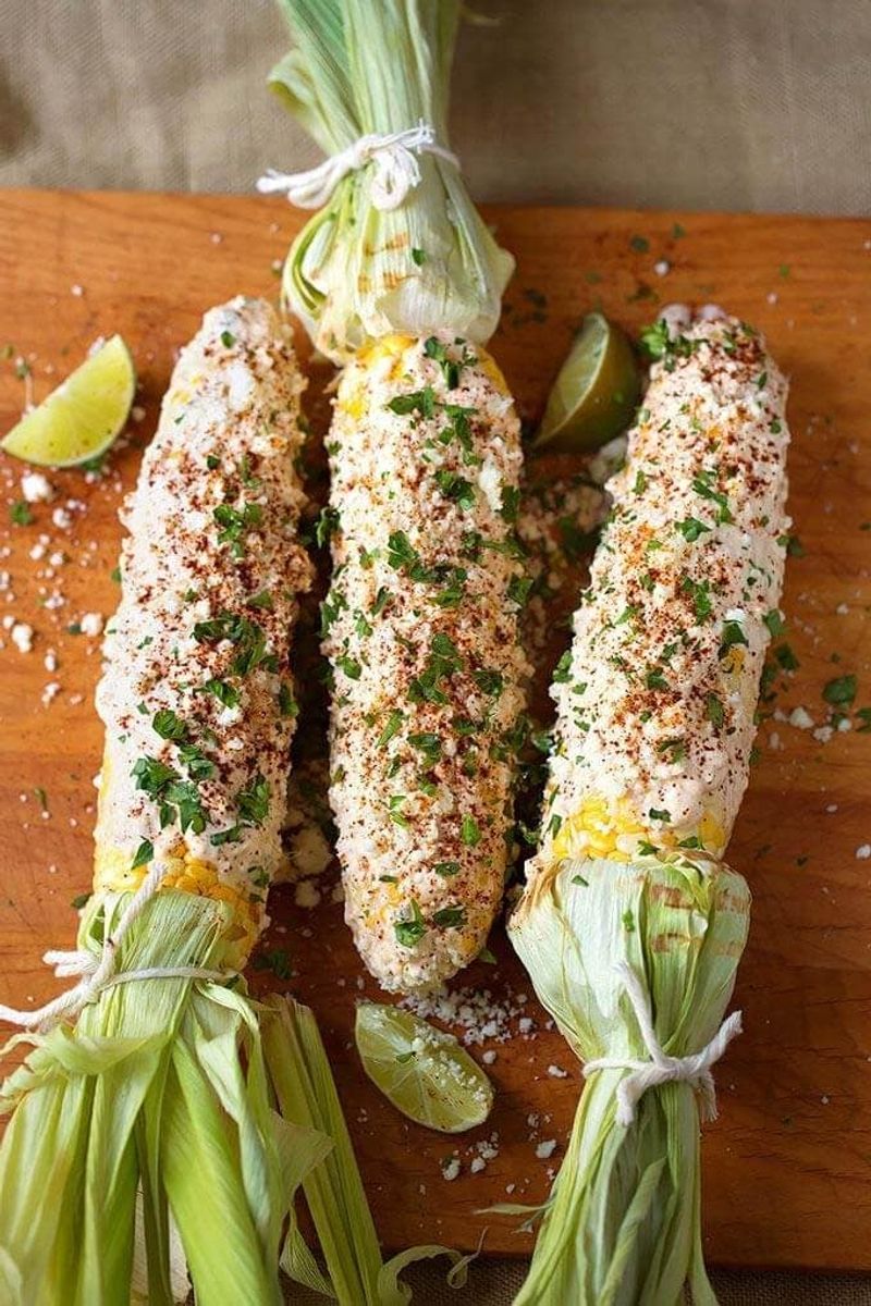 Grilled Street Corn (Elote Style)