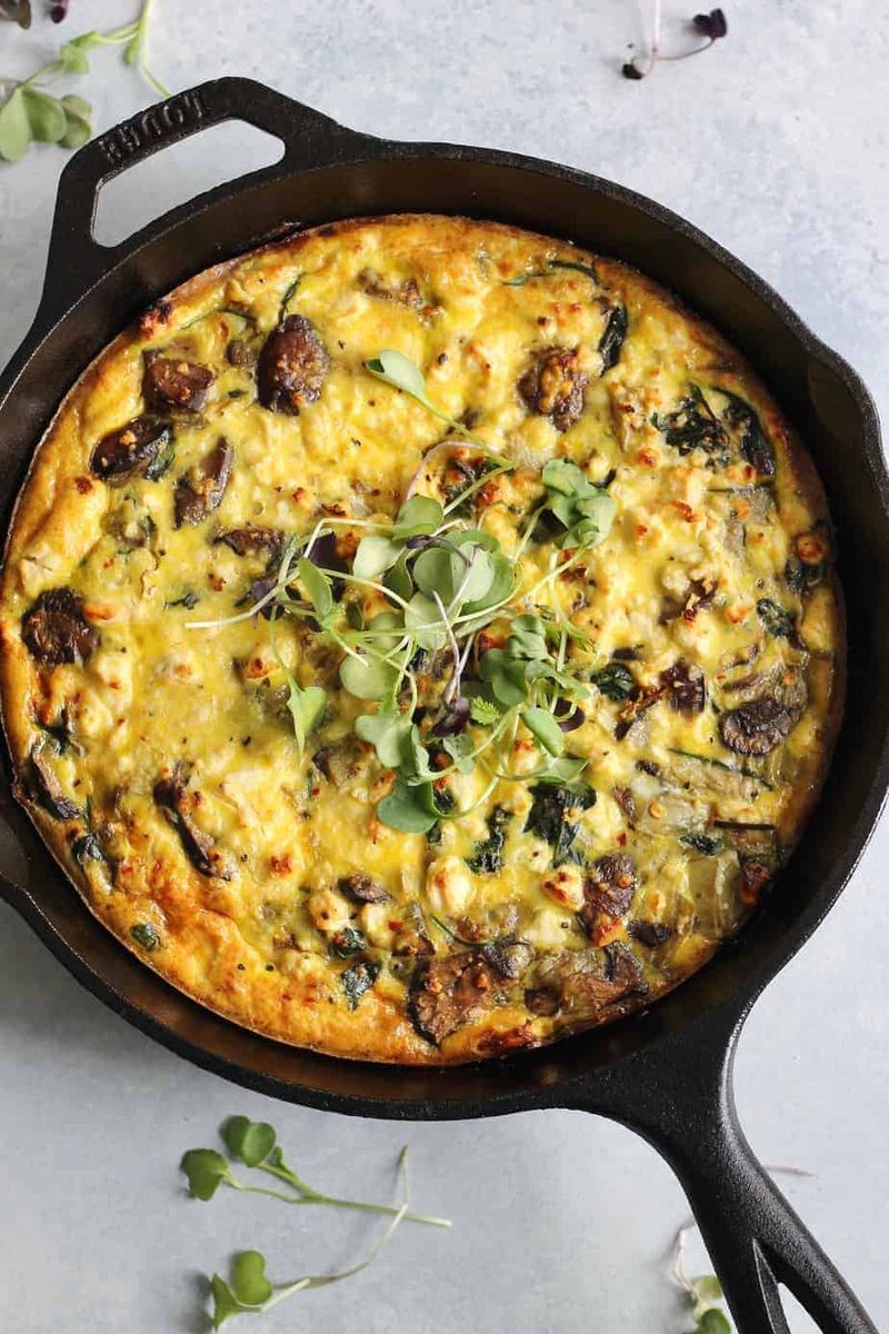 Spinach and Mushroom Quiche
