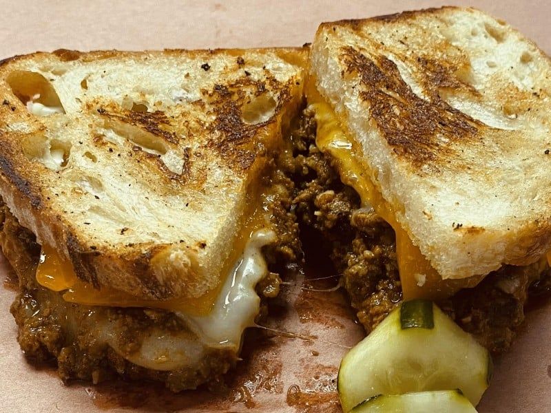South Dakota – Bison Chili Grilled Cheese