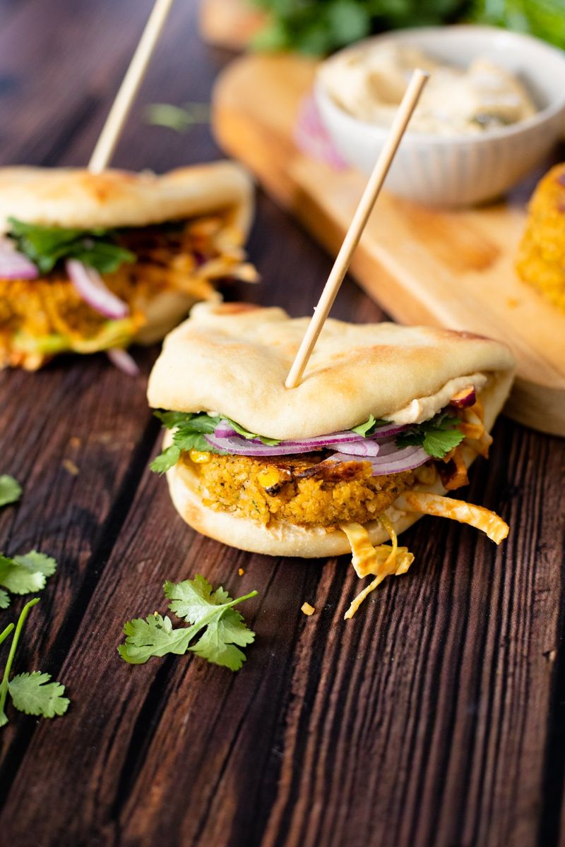 Curry-Spiced Red Lentil Burger