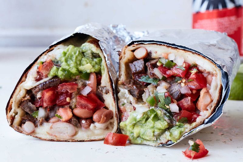 Mission-Style Burrito from La Taqueria in San Francisco, CA