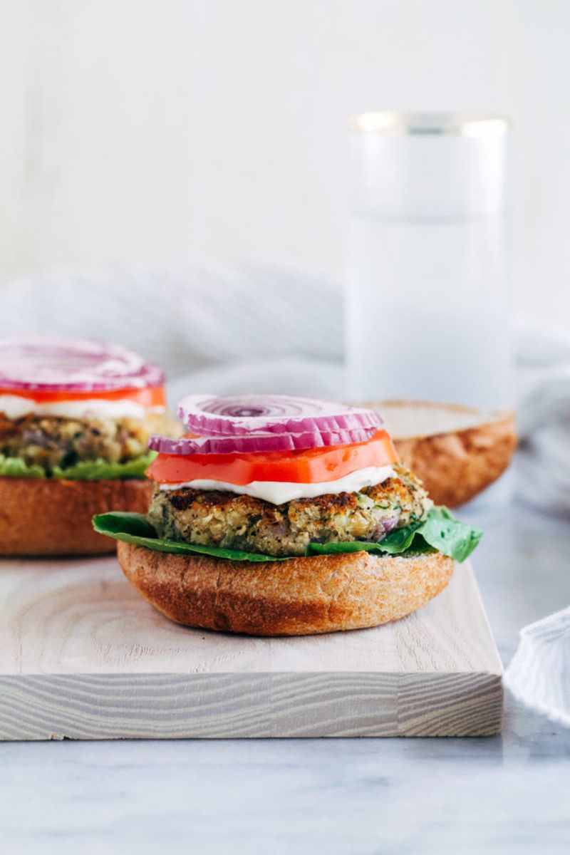 Zucchini & Feta Veggie Burger