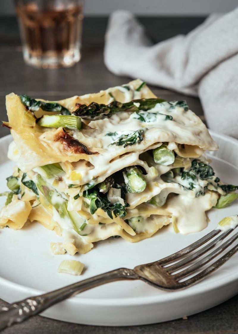 Spring Veggie Lasagna (No Red Sauce)
