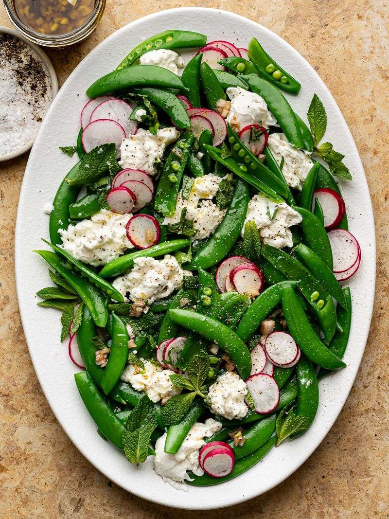 Snap Pea & Burrata Salad