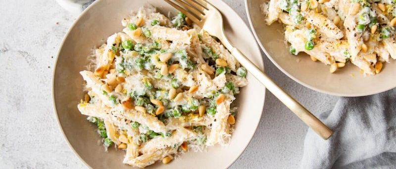 Pea and Ricotta Pasta with Lemon Zest