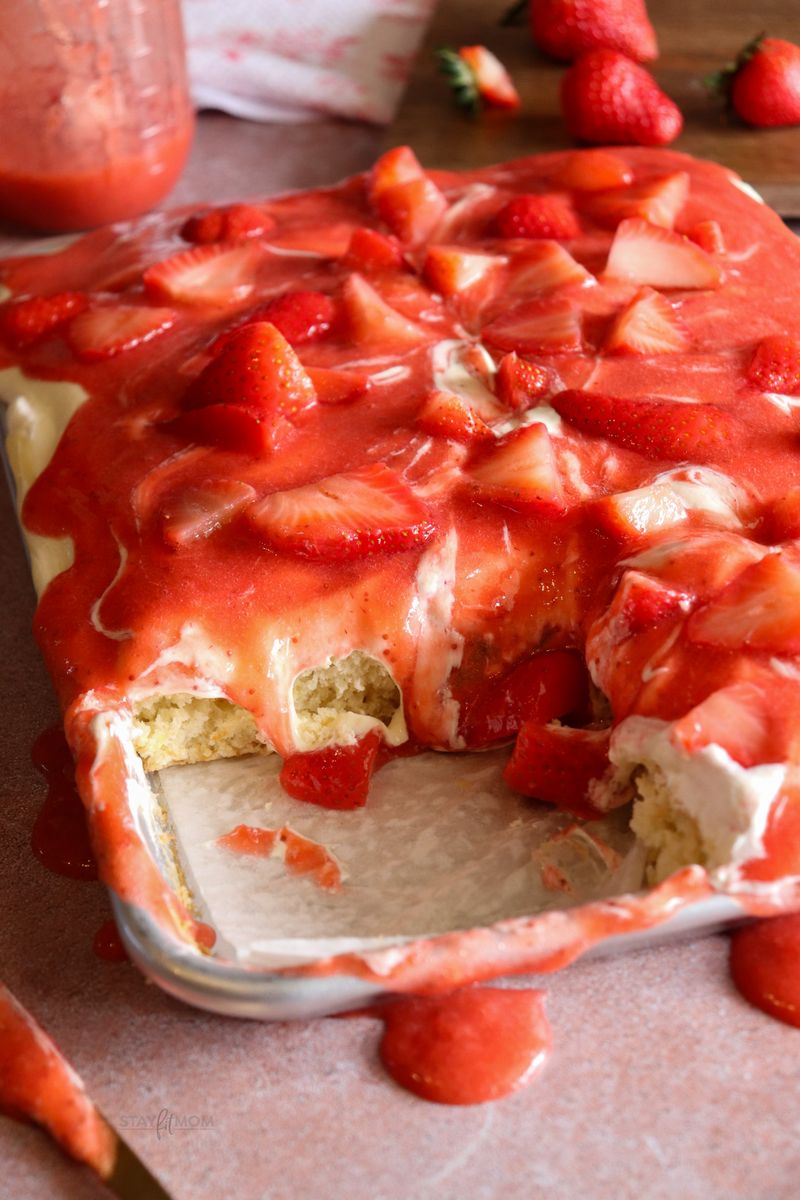 Strawberry Shortcake with Artificial Topping