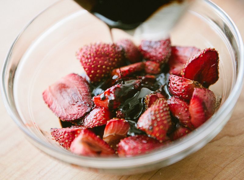 Roasted Strawberries with Balsamic & Black Pepper