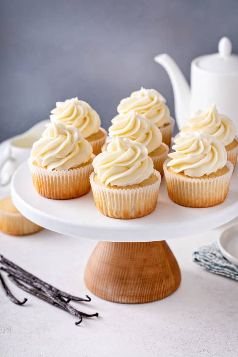 Classic Vanilla Bean Cupcakes with Swiss Meringue Buttercream