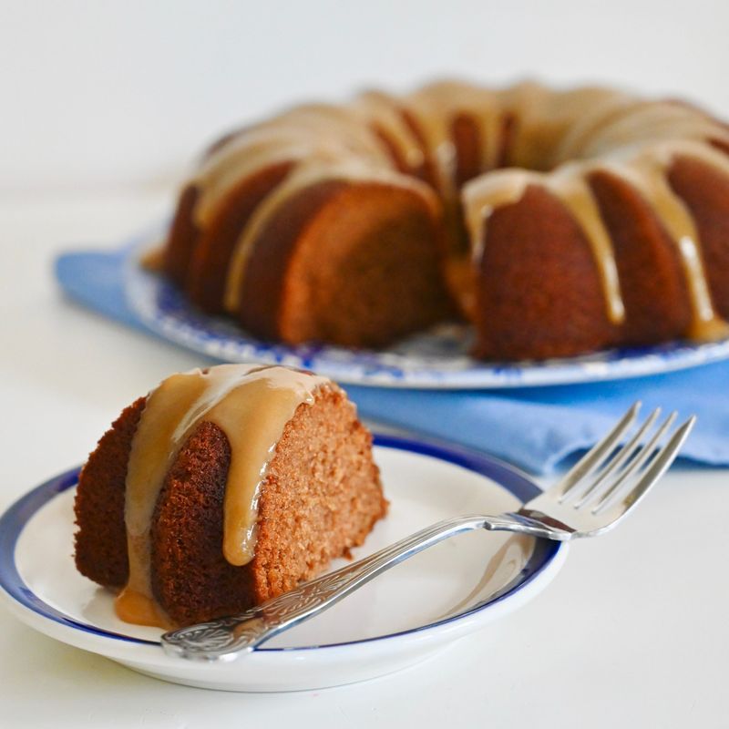 Poured Caramel Cake with Ginger