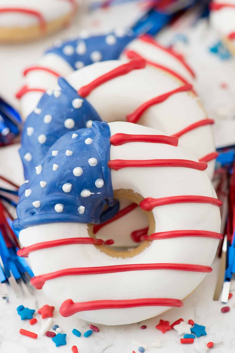 Flag-Themed Donuts