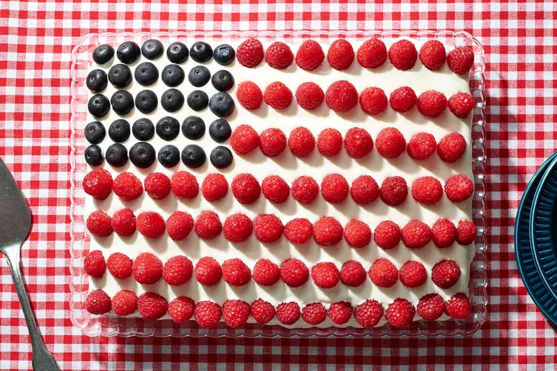 American Flag Sheet Cake