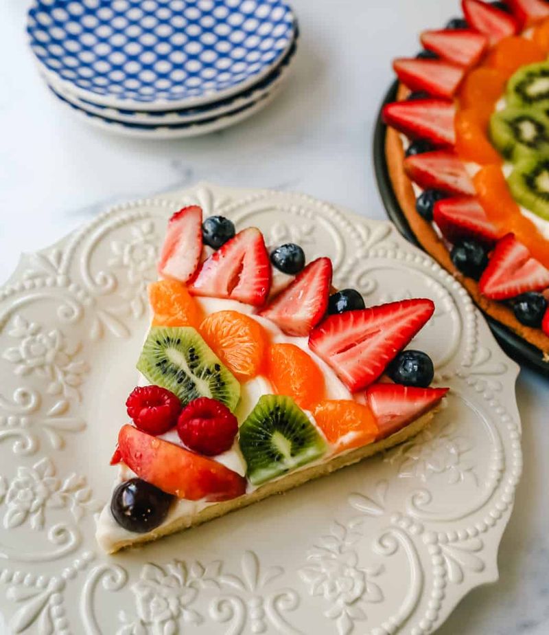 Glazed Fruit Pizza with Sugar Cookie Crust