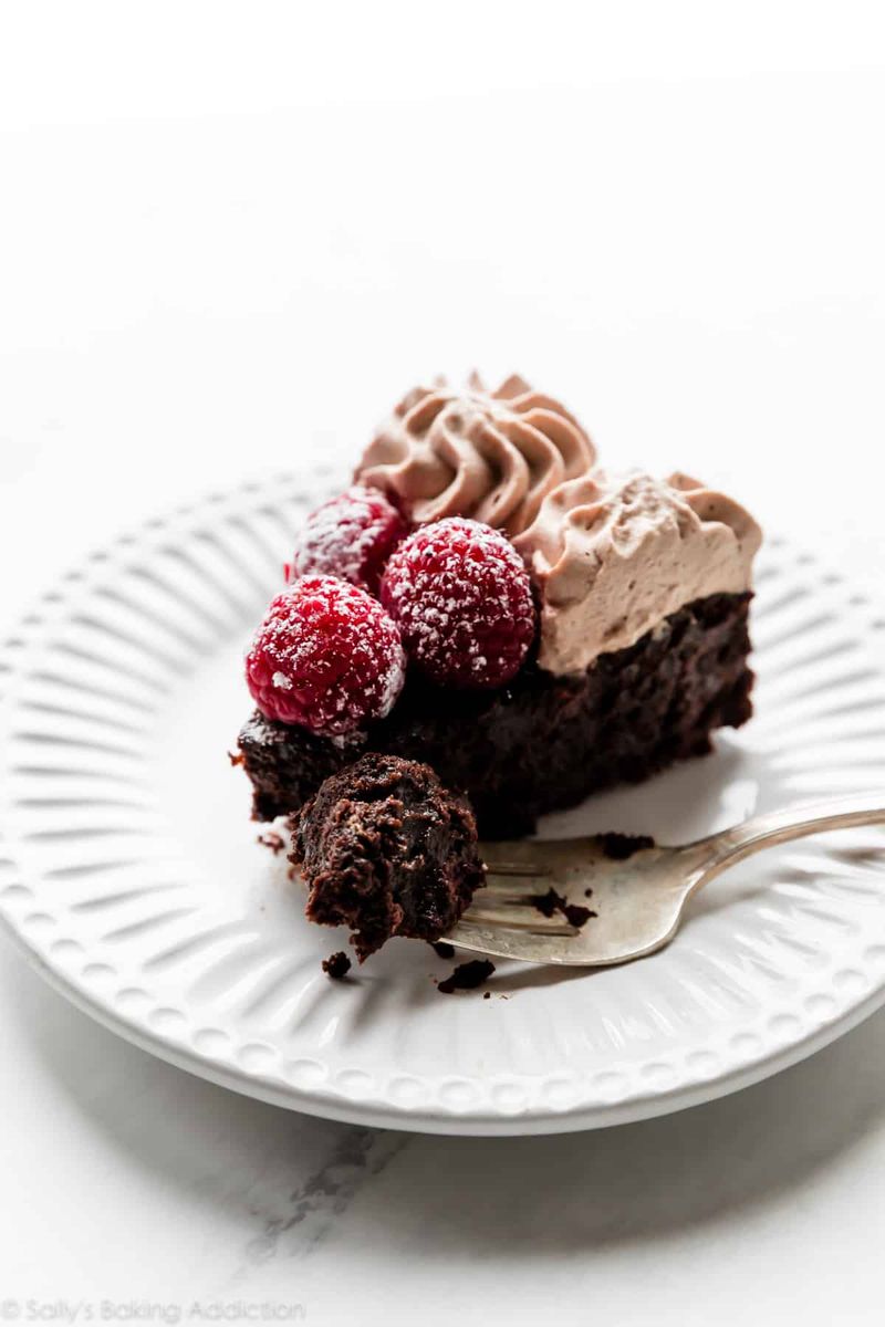 Flourless Chocolate Cake with Raspberry Coulis