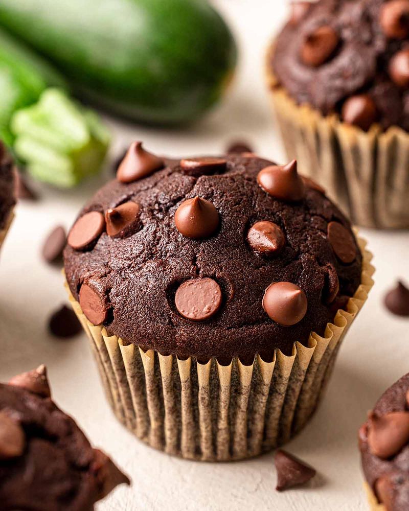 Zucchini Chocolate Muffins