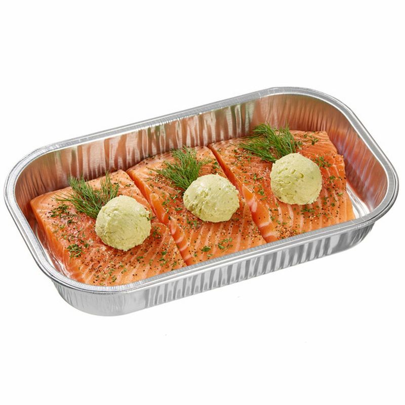 Salmon Milano with Basil Pesto Butter