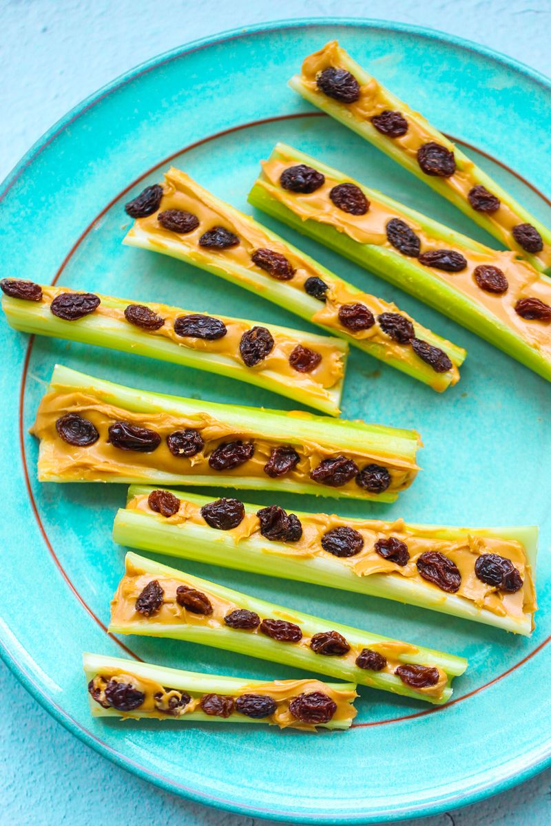 Unsweetened Almond Butter on Celery