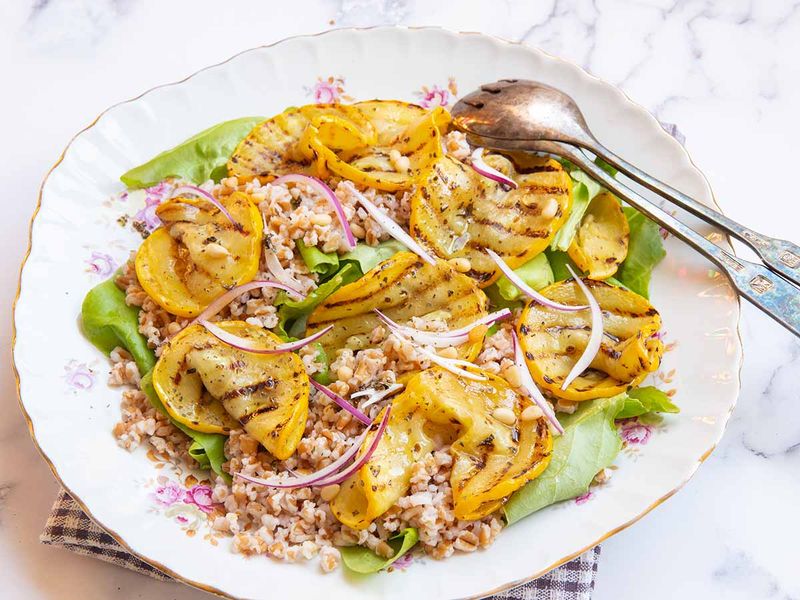 Spelt Salad with Zucchini and Feta