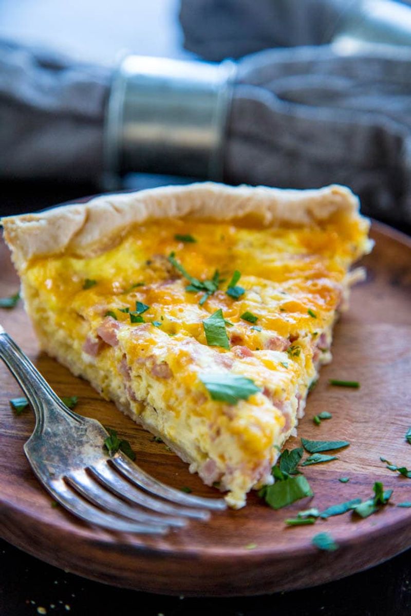 Ham & Cheddar Quiche