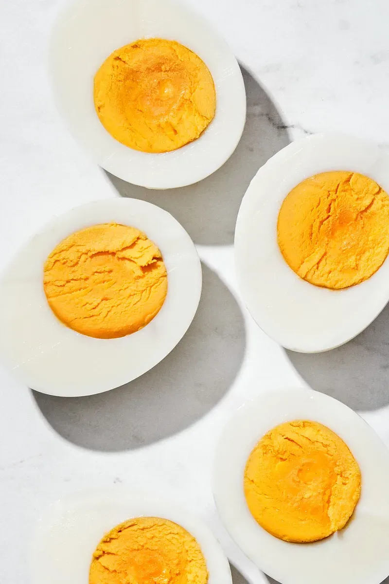 Hard-Boiled Egg Pieces